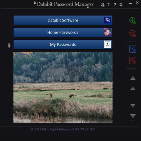 Databit Password Manager Home Screen